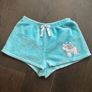 Girls Sleep Shorts with Unicorn Embroidery